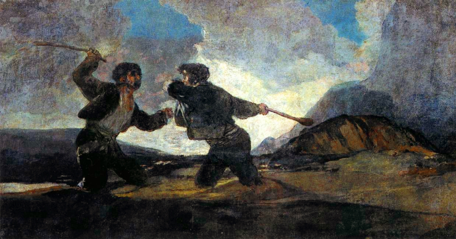Duelo a garrotazos, Francisco Goya, 1820.