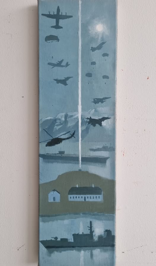 Friðarsúla og „Heræfing við Viðey“
